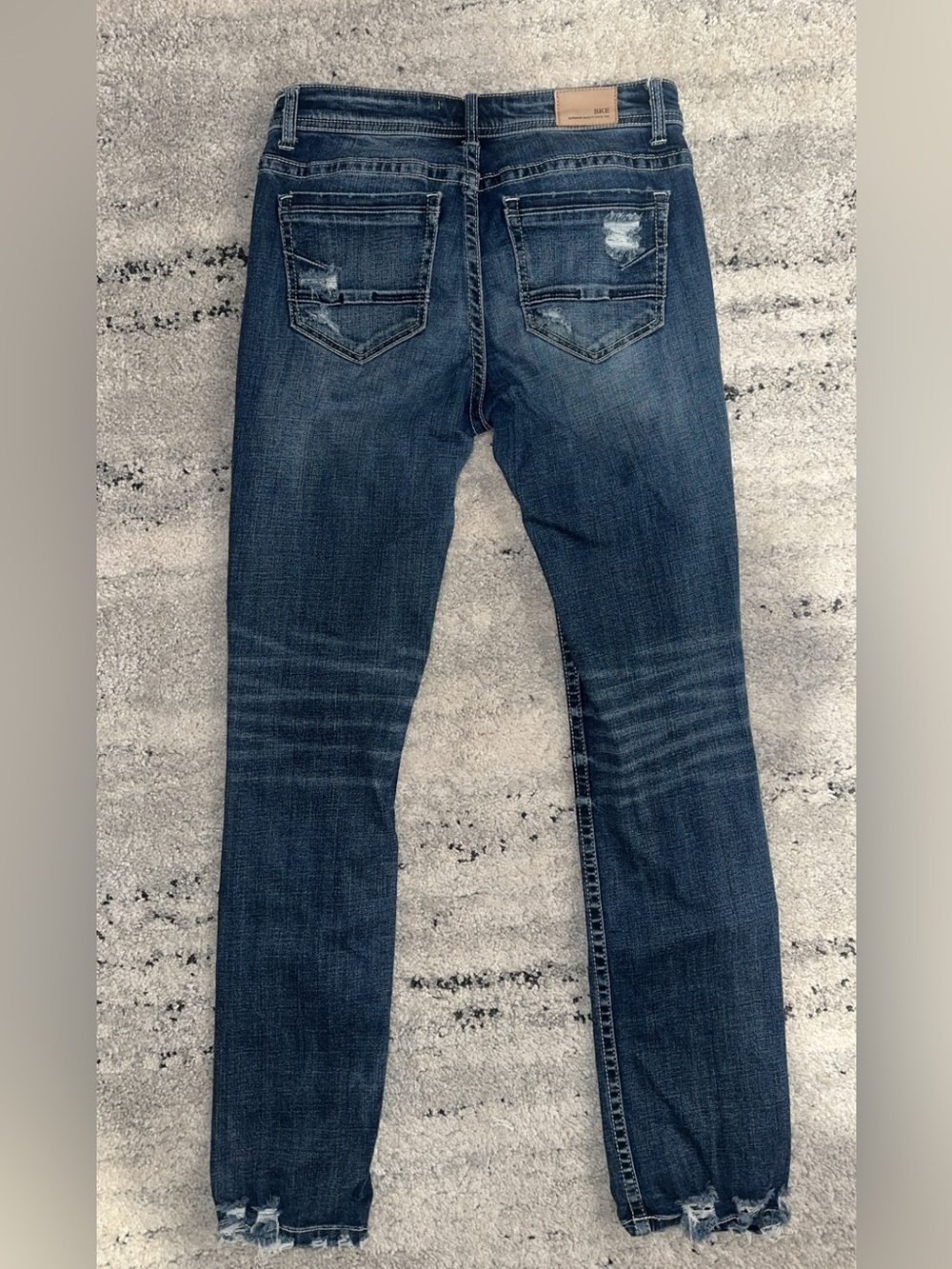 BKE Distressed Straight Jeans